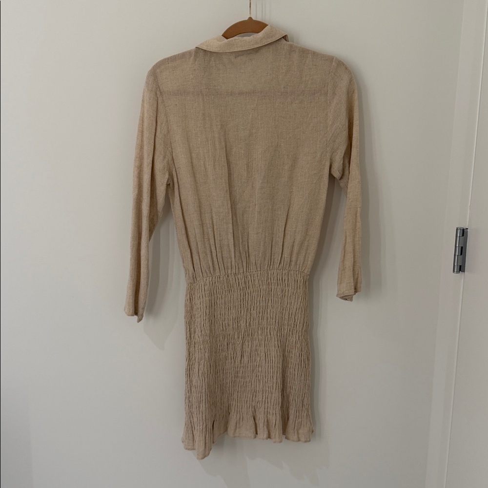 Zara Elegant Beige Wrap Valery Dress - Picture 5 of 9